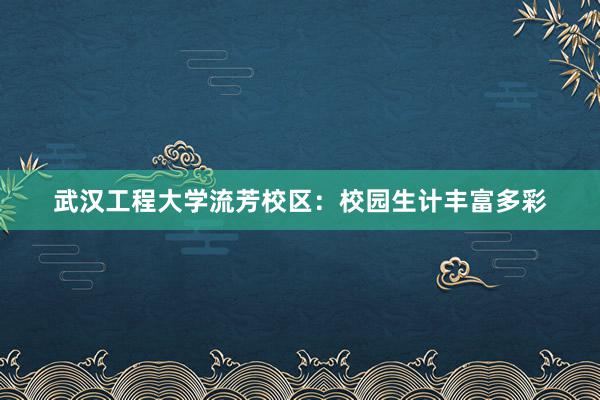 武汉工程大学流芳校区：校园生计丰富多彩